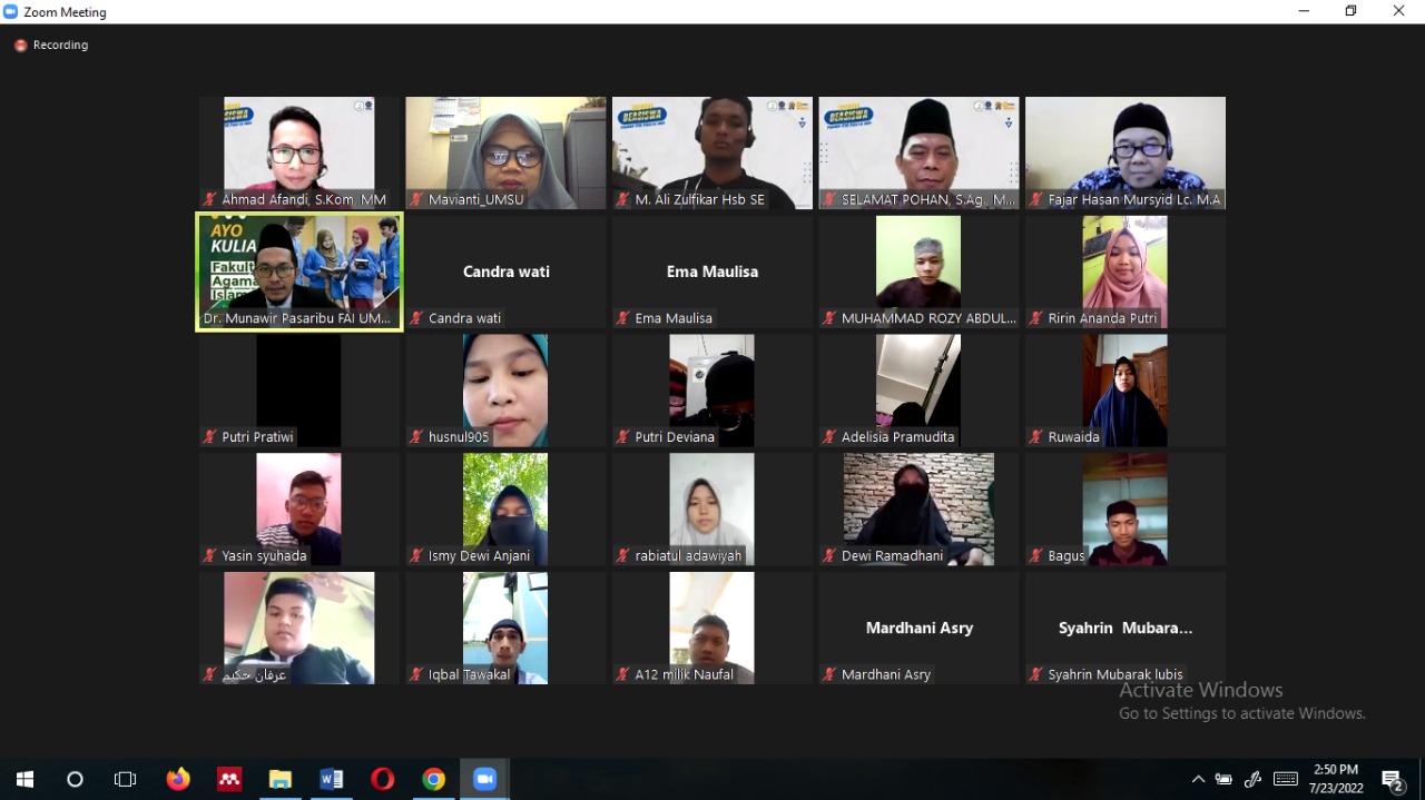 Webinar Promosi Beasiswa PIAUD FAI UMSU
