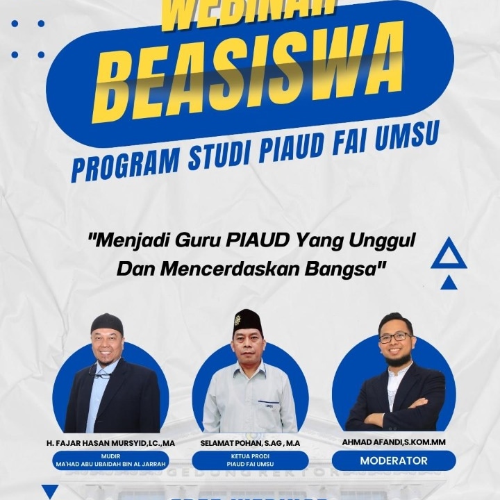 Save The Date: Webinar Beasiswa Prodi PIAUD FAI UMSU